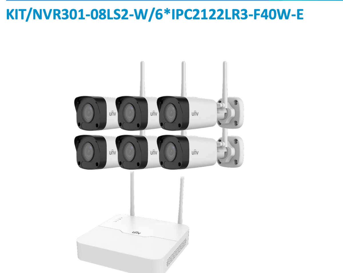 KIT/NVR301-08LS2-W/6*IPC2122LR3-F40W-E